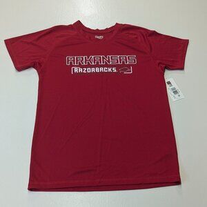 NWT Arkansas Razorbacks Size Medium Brick Red Mesh Tee